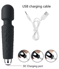 Vibreur Baguette Puissant Oasis Intime Wand Mini - 20 Modes d'Intensité pour Corps Entier