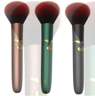 Pinceau à Blush/Massage Vibrant "Oasis Intime Éclat" - 7 Fréquences et Tête en Silicone Luxe